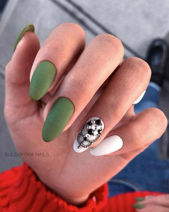 Khaki for long nails