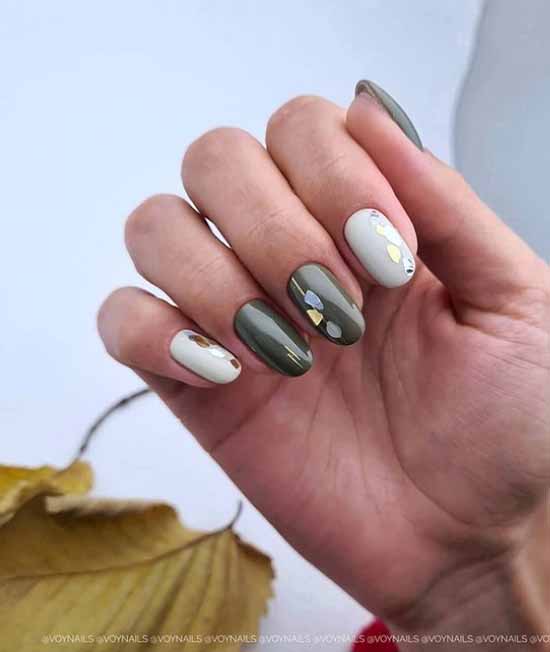 Khaki manicure: the best design, 100 photos, new items