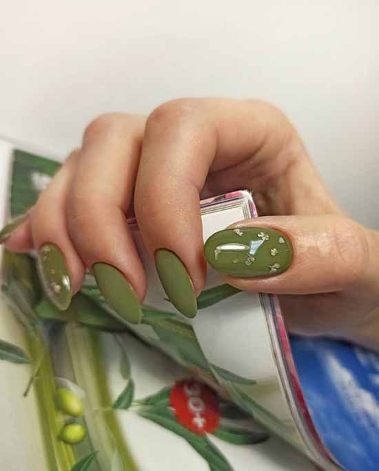 Khaki manicure: the best design, 100 photos, new items