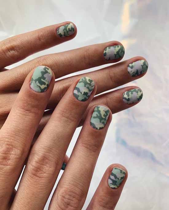 Khaki manicure: the best design, 100 photos, new items