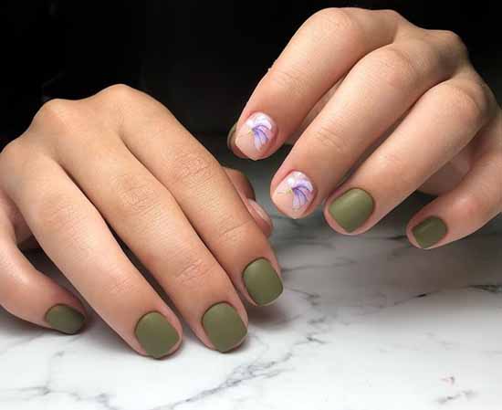 Khaki manicure: the best design, 100 photos, new items