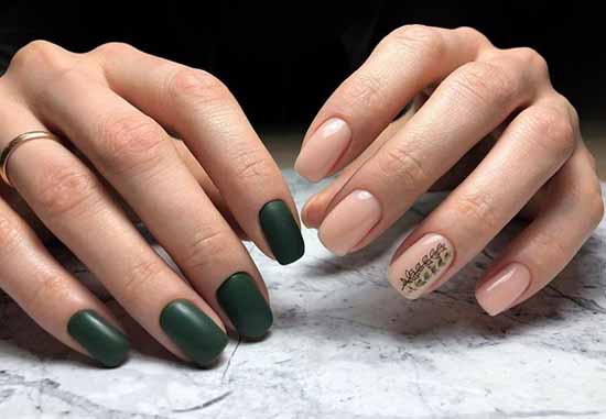 Khaki manicure: the best design, 100 photos, new items