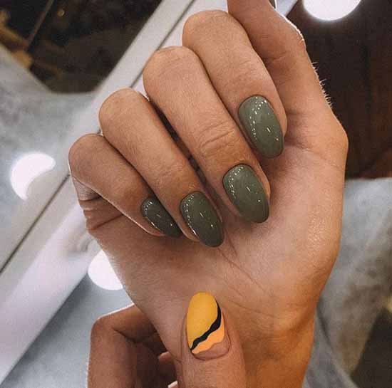 Khaki medium nail length