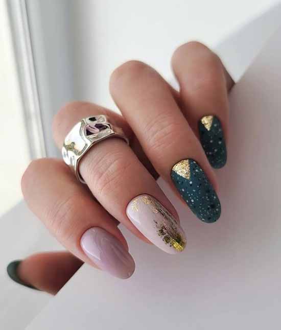 Khaki manicure: the best design, 100 photos, new items