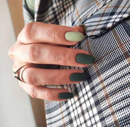 Khaki manicure: the best design, 100 photos, new items