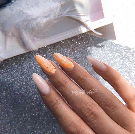 Yellow-orange manicure