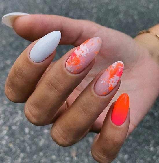 Fashionable orange manicure photo news