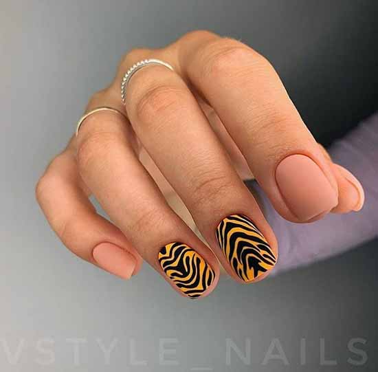 Orange manicure 2021: photo of new items with design