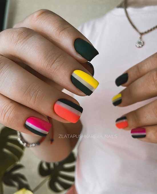 Orange manicure 2021: photo of new items with design