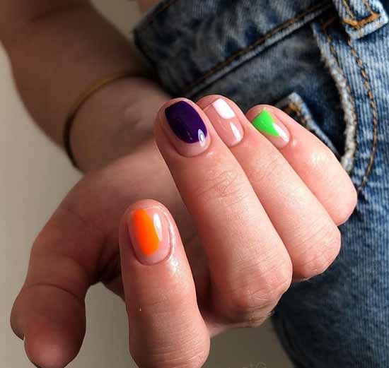 Orange manicure 2021: photo of new items with design