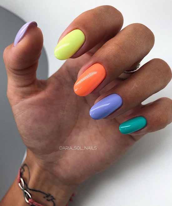 Orange manicure 2021: photo of new items with design