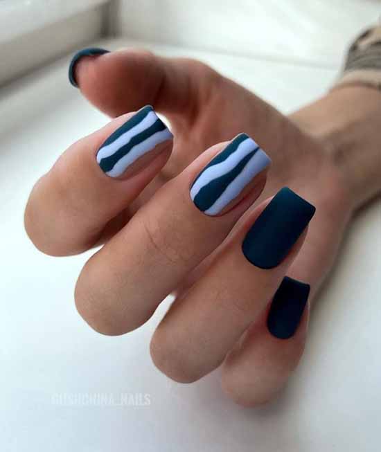 Fashionable black manicure