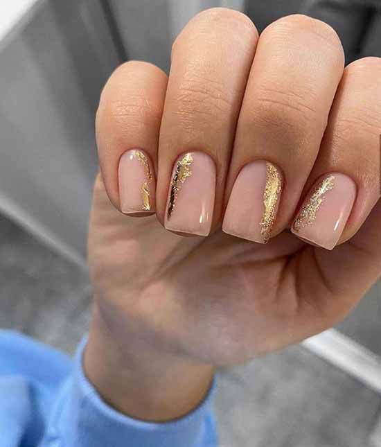 Fashionable nude manicure