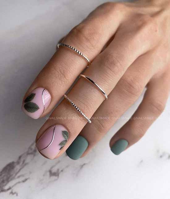 Green manicure 2021: photo of new items with the best nail designs