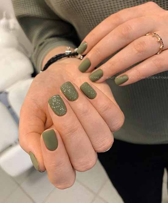 Green manicure 2021: photo of new items with the best nail designs