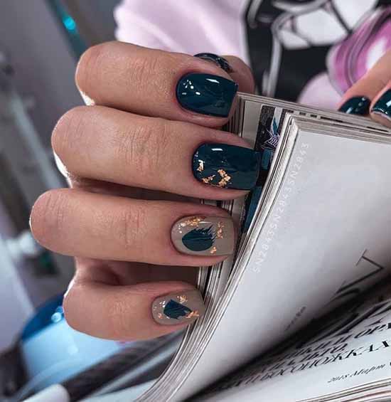 Green manicure 2021: photo of new items with the best nail designs