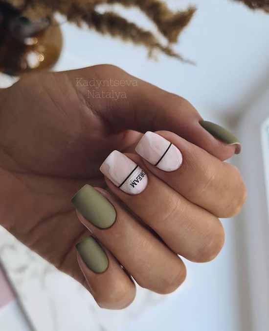 Green manicure 2021: photo of new items with the best nail designs