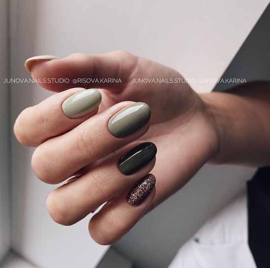 Green manicure 2021: photo of new items with the best nail designs