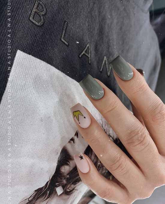 Green manicure 2021: photo of new items with the best nail designs