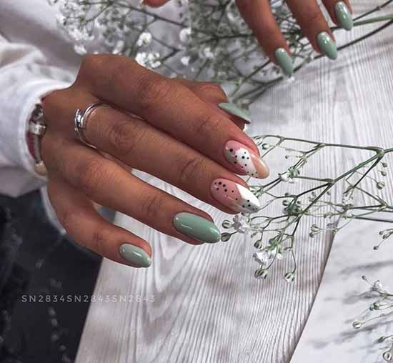 Green on long nails