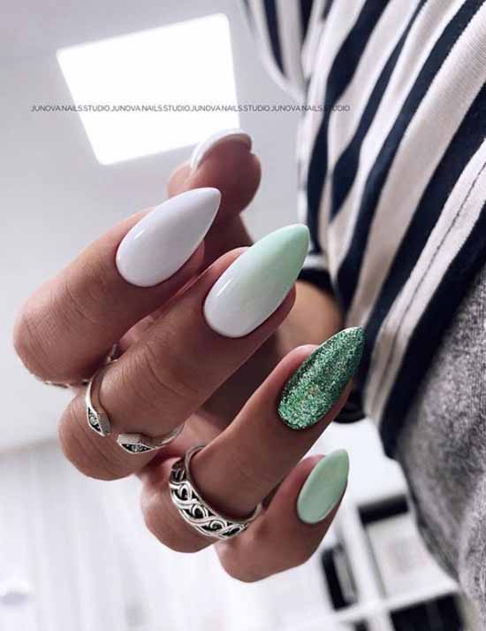 Dégradé sur les ongles verts