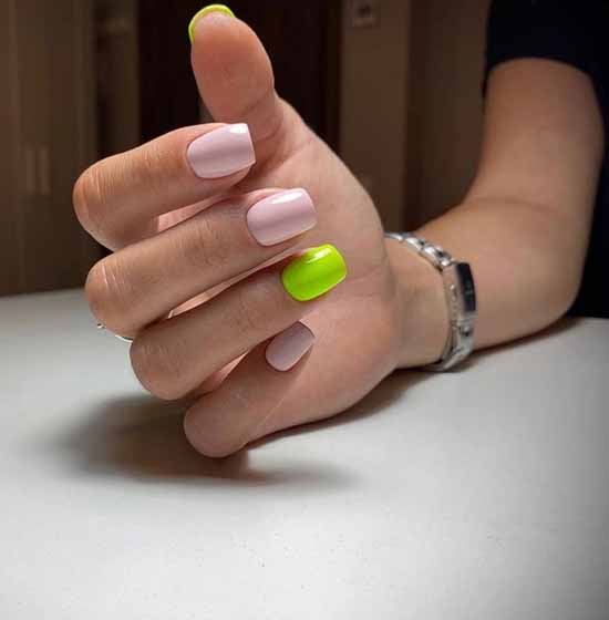 Green manicure 2021: photo of new items with the best nail designs