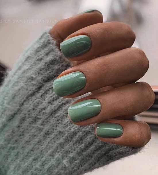 Green manicure 2021: photo of new items with the best nail designs