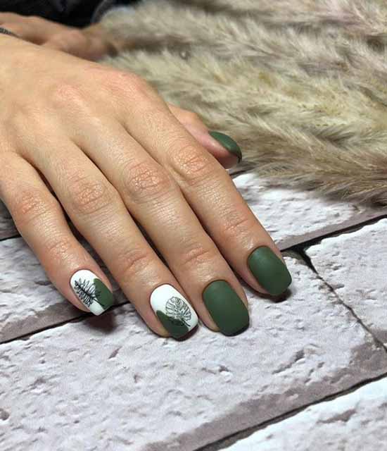 Green manicure 2021: photo of new items with the best nail designs