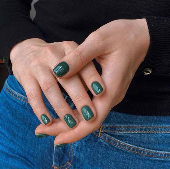 Green manicure 2021: photo of new items with the best nail designs