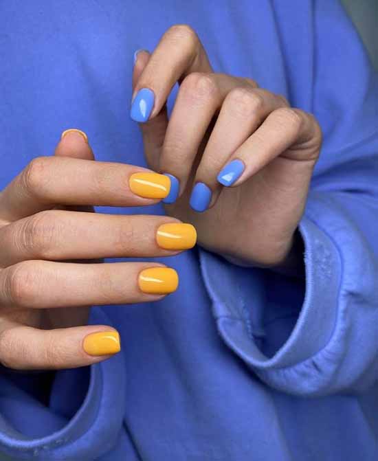 Yellow manicure 2021: photo with the most fashionable design