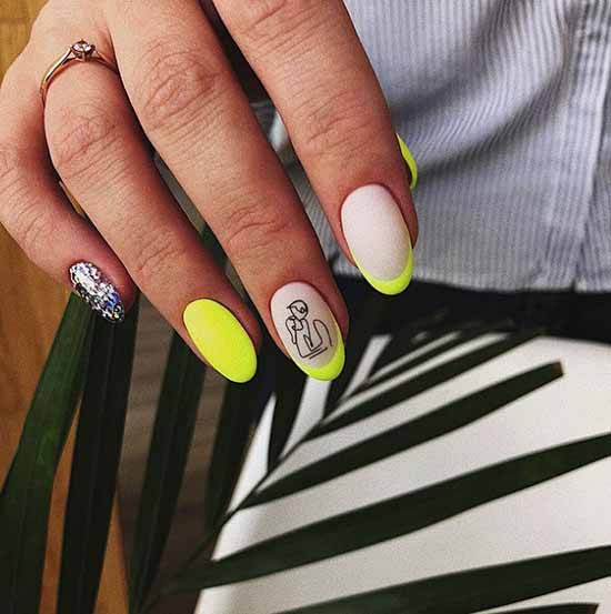 Yellow manicure 2021: photo with the most fashionable design