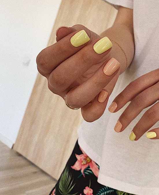 Yellow manicure 2021: photo with the most fashionable design