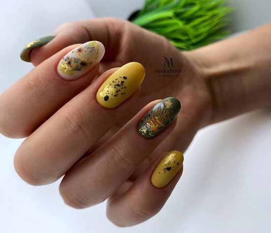 Yellow manicure 2021: photo with the most fashionable design