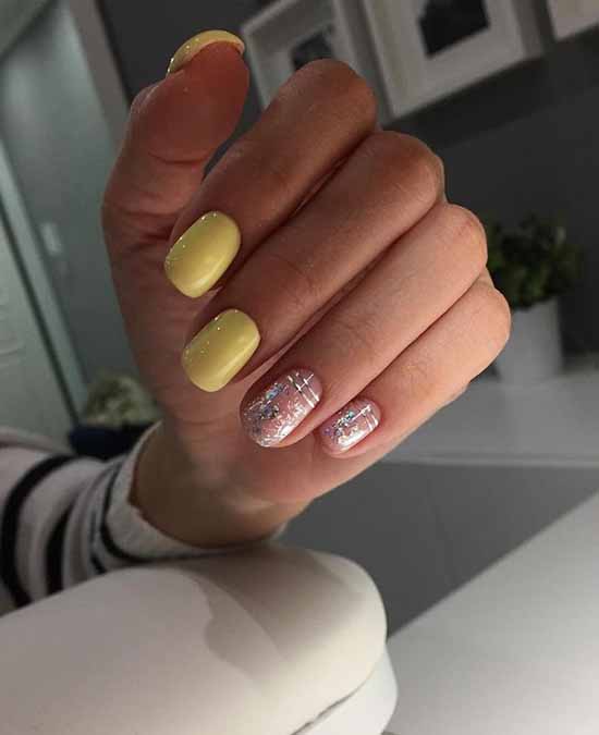 Yellow manicure 2021: photo with the most fashionable design