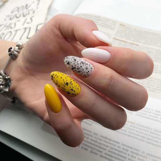 Yellow nail design