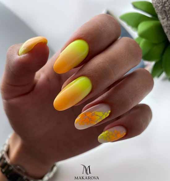 Yellow manicure 2021: photo with the most fashionable design