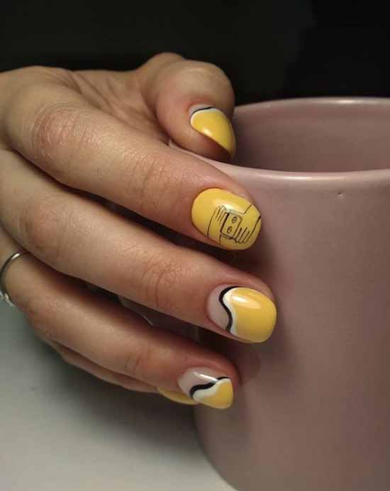 Yellow manicure 2021: photo with the most fashionable design