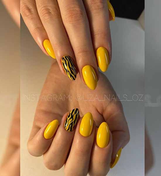 Yellow manicure 2021: photo with the most fashionable design