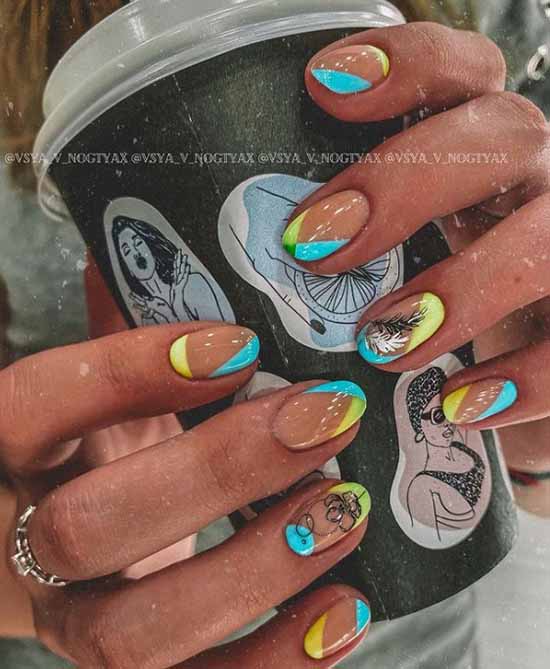 Yellow manicure 2021: photo with the most fashionable design