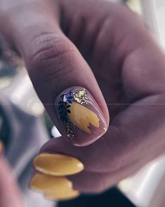 Yellow manicure 2021: photo with the most fashionable design