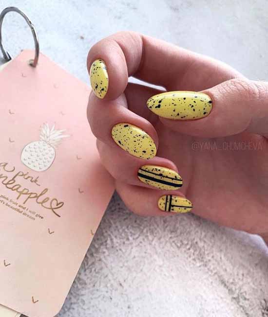 Yellow manicure 2021: photo with the most fashionable design