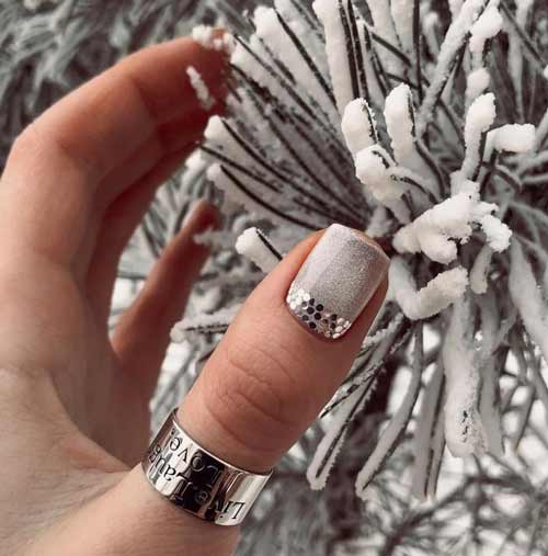 Silver cat on nails