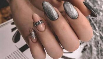 Manicure cat eye design