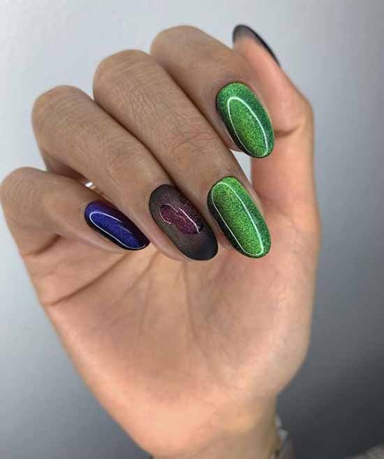 Cat's eye manicure with design 2021: photos, news