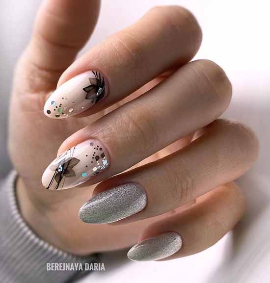 Shiny magnetic manicure