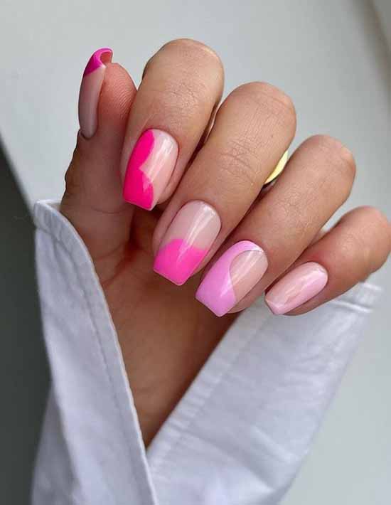 Beautiful manicure with negative space