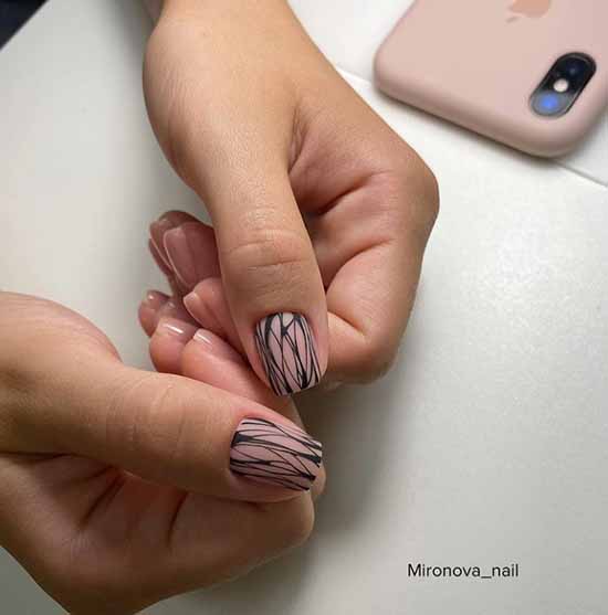 Manicure negative space or negative space 2021: photo