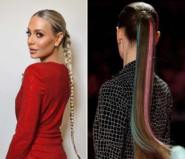 Fashionable low ponytail styling