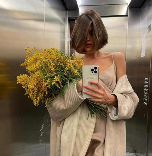 Fashionable bob haircut spring-summer