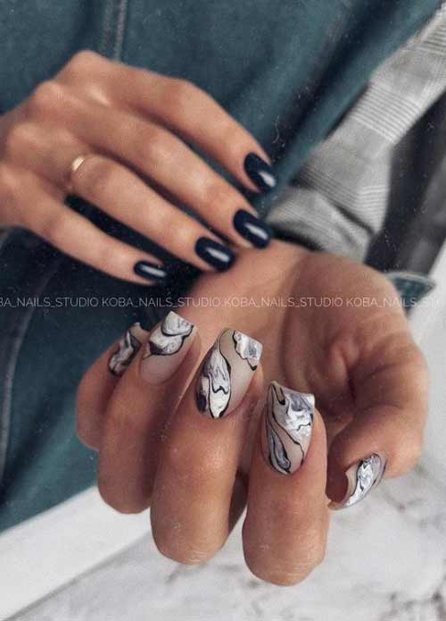 Marble design different hands